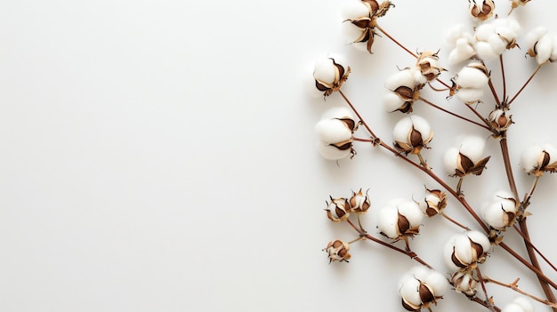 Photo a bunch of cotton on a white background