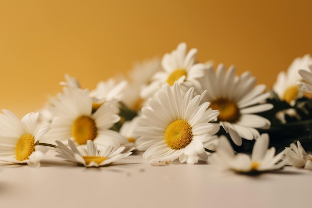 A bunch of daisies on a table