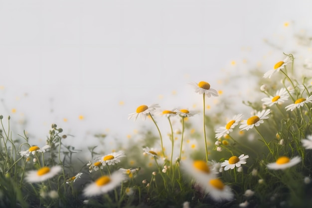 A bunch of daisies with the word daisy on the bottom Generative AI