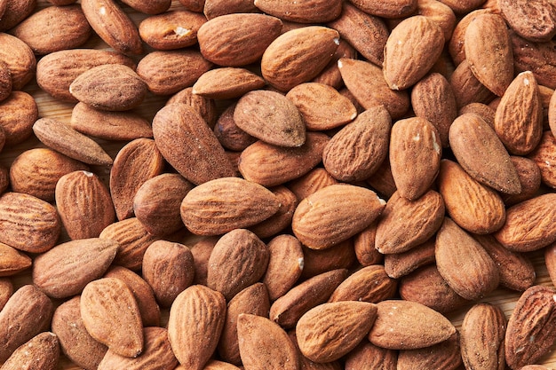 Bunch of delicious almonds texture