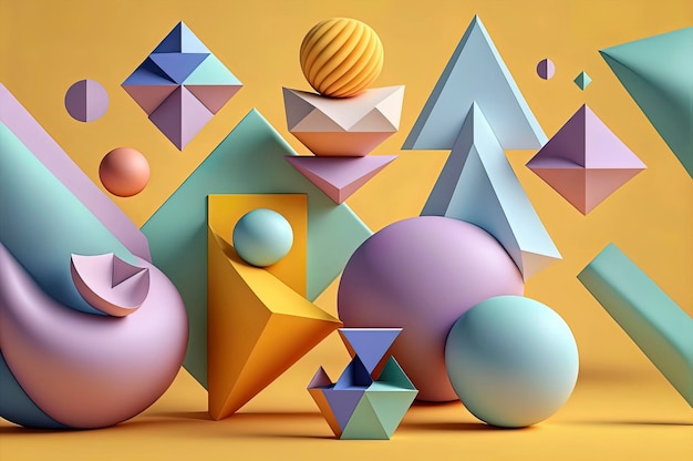 Bunch of different shapes and sizes of balls abstract shapes wallpaper