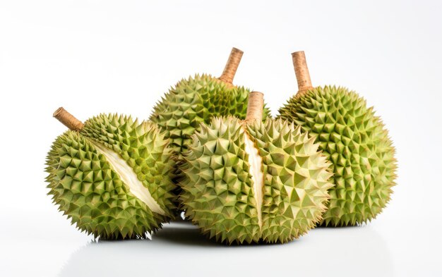 Bunch of durian isolated on white background