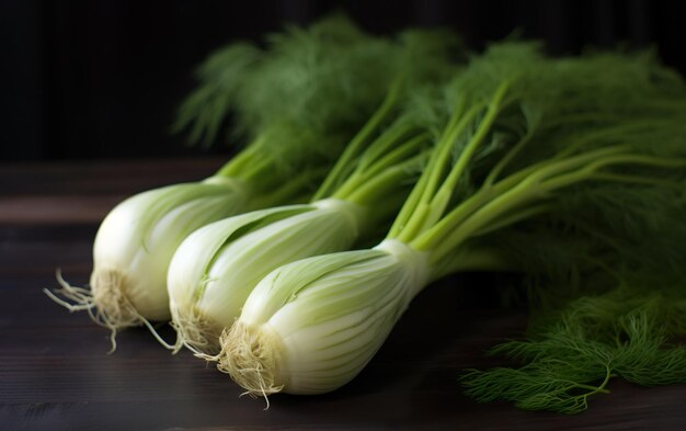 A bunch of fennel on a table