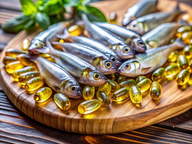 Photo a bunch of fish that are on a plate