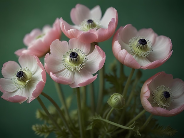 Photo a bunch of flowers with the name peony on the top