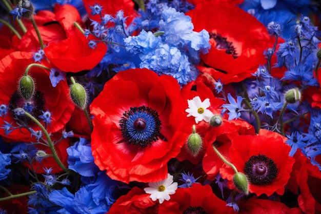 a bunch of flowers with the word " blue " on the bottom.