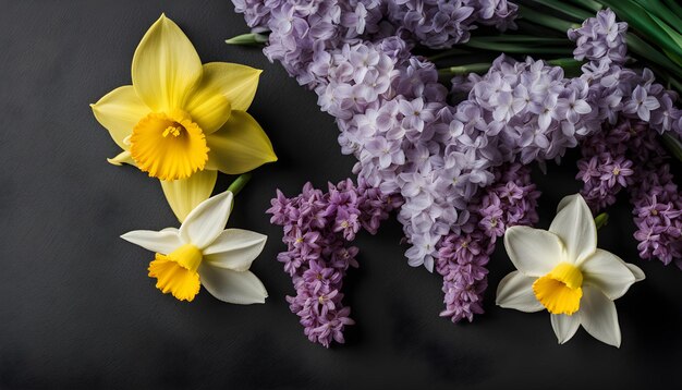 a bunch of flowers with the word daffodils on it