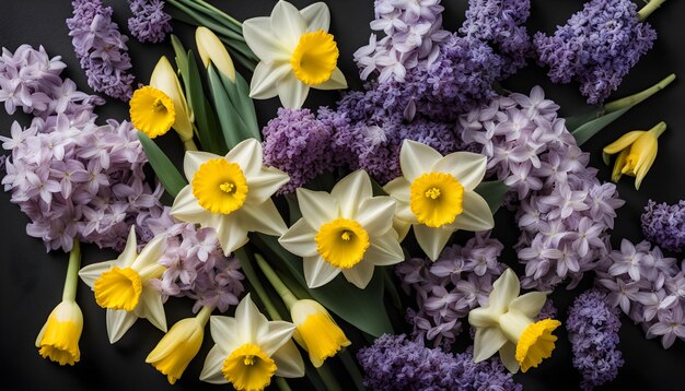 a bunch of flowers with yellow and white flowers