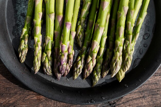 Bunch of fresh green asparagus