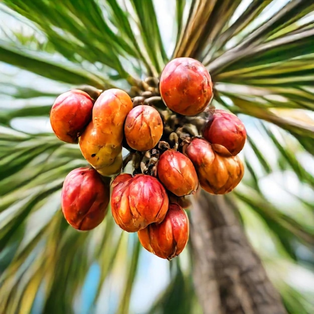 Photo a bunch of fruit that is from a tree