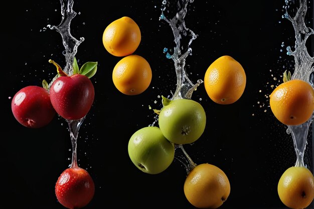 Photo a bunch of fruit with the words fruit on it