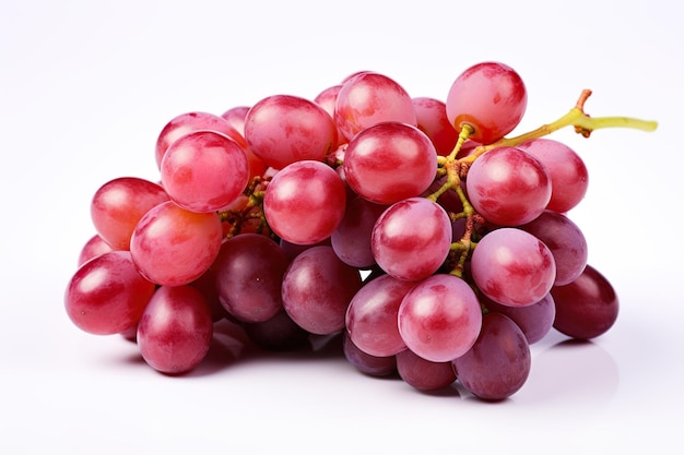 A bunch of grapes isolated on clear white background