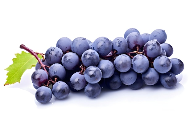 Bunch of grapes isolated on white background