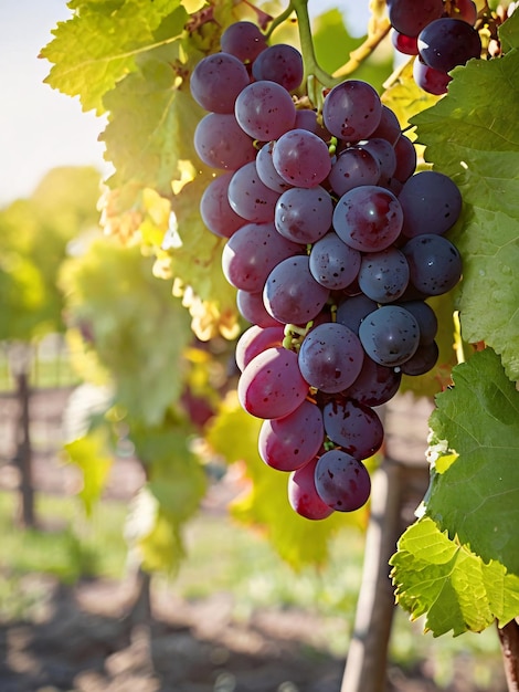 a bunch of grapes that are hanging from a vine