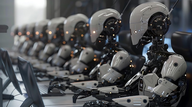 Photo a bunch of helmets that are on a table