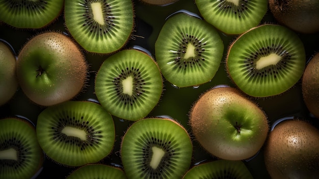 A bunch of kiwi fruit