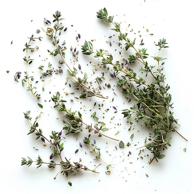 a bunch of lavender flowers are on a white surface