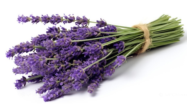 bunch of lavender flowers on white