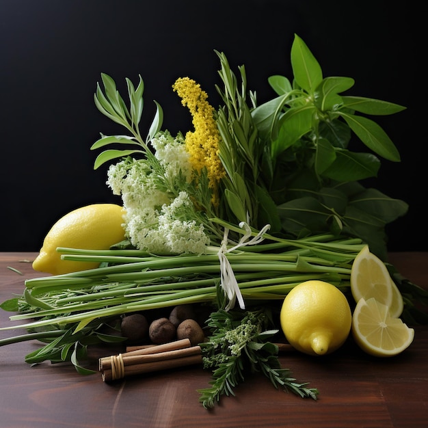 a bunch of lemons lemons and lemons are on a table