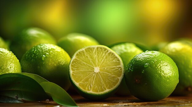 A bunch of limes with the word lime on the side