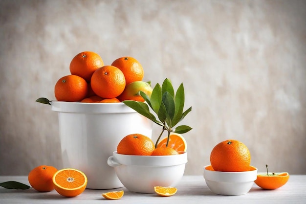 a bunch of oranges are on a table with one that sayston it