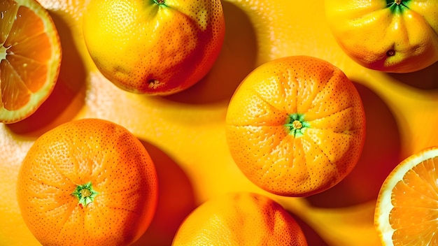 A bunch of oranges on a table