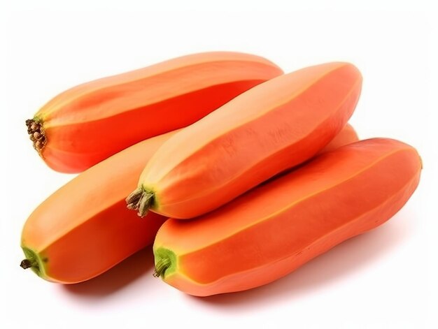 a bunch of Papayas on a white background