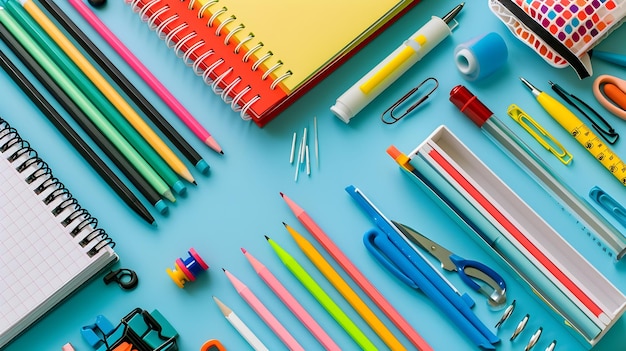 a bunch of pencils are on a table including one that has a pencil and the other has a pencil on it