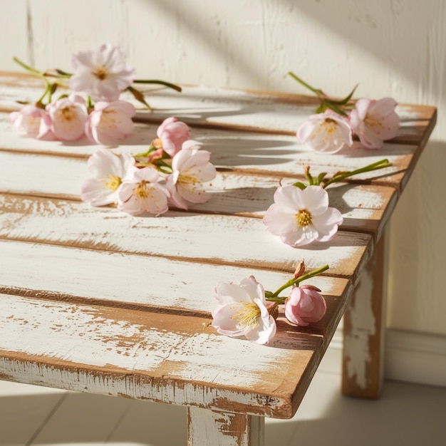 Photo bunch of pink roses on white vintage tablecloth selective focus