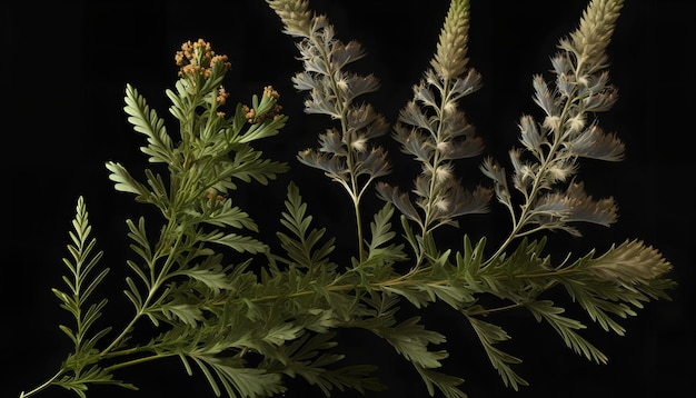 A bunch of plants with yellow flowers and green leaves