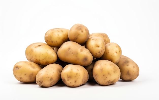 Bunch of potato isolated on white background