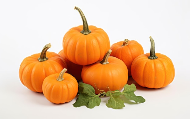 Bunch of pumpkin isolated on white background