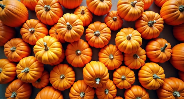 Photo a bunch of pumpkins that are on a table