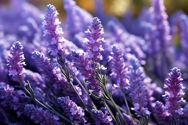 A bunch of purple flowers with the word lavender on the bottom