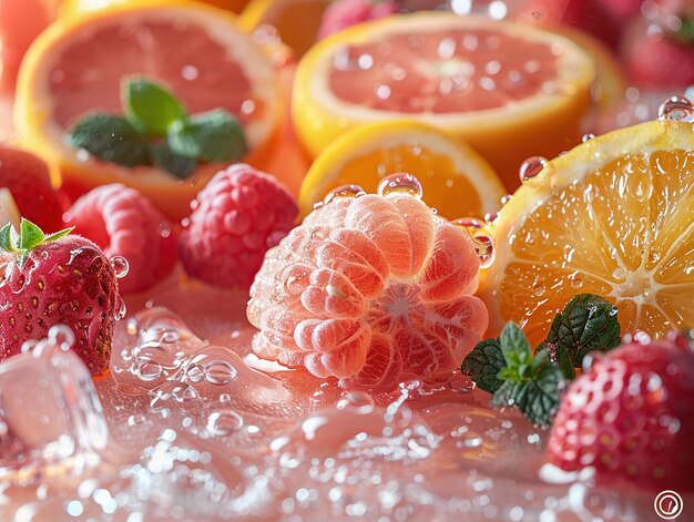 a bunch of raspberries and raspberries are on a glass plate