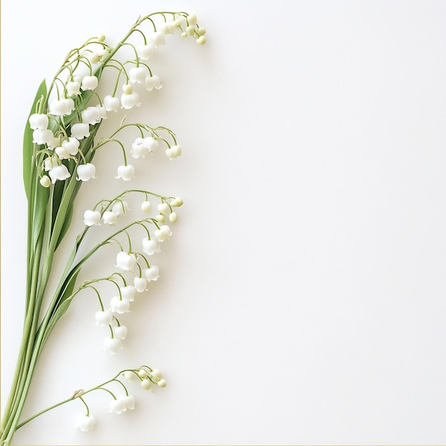 Photo a bunch of small delicate white lily