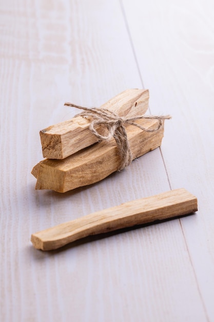 A bunch of sticks of the Palo Santo tree is one of the most fragrant trees in the world