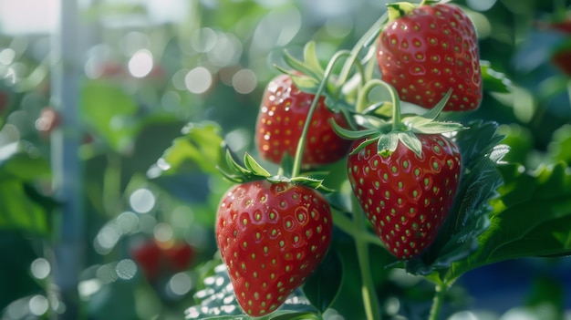 a bunch of strawberries with the letter c on them