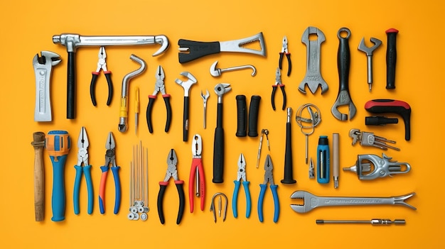 A bunch of tools including one that says'tools'on it