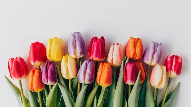 a bunch of tulips with yellow and red on them