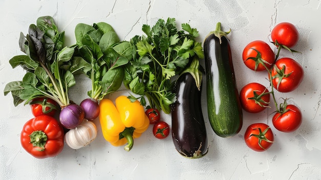 Photo a bunch of vegetables including onions onions and peppers