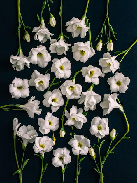 a bunch of white flowers that have the word lily on them