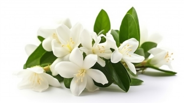 A bunch of white flowers on a white background