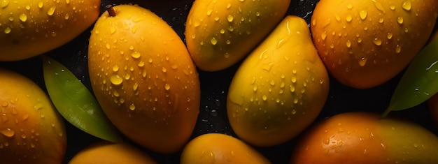 A bunch of yellow eggs with water droplets on them