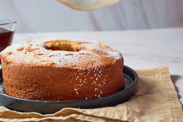 Bundt Cake Topped with Sugar Glaze