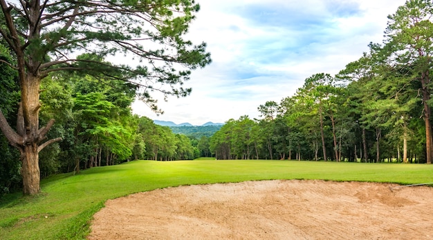 Bunker in golf course