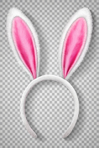 Bunny Ears Band Isolated on Transparent Background