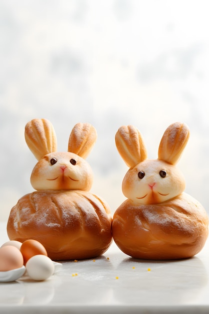 BunnyShaped Brioche Bread with Almond Ears