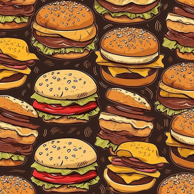 Burger background generative ai