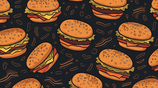 Burger background generative ai